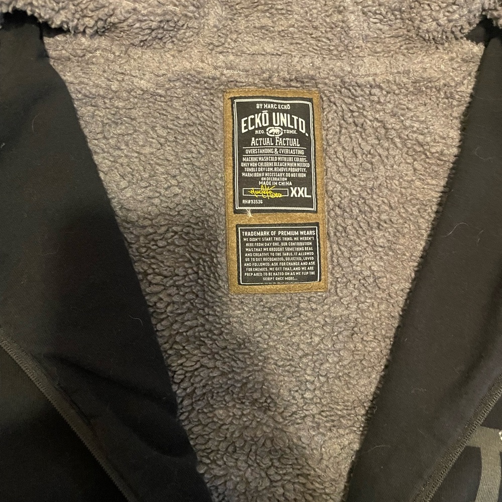 Red Ecko Unltd Gray Sherpa Jacket - Picture 3 of 3